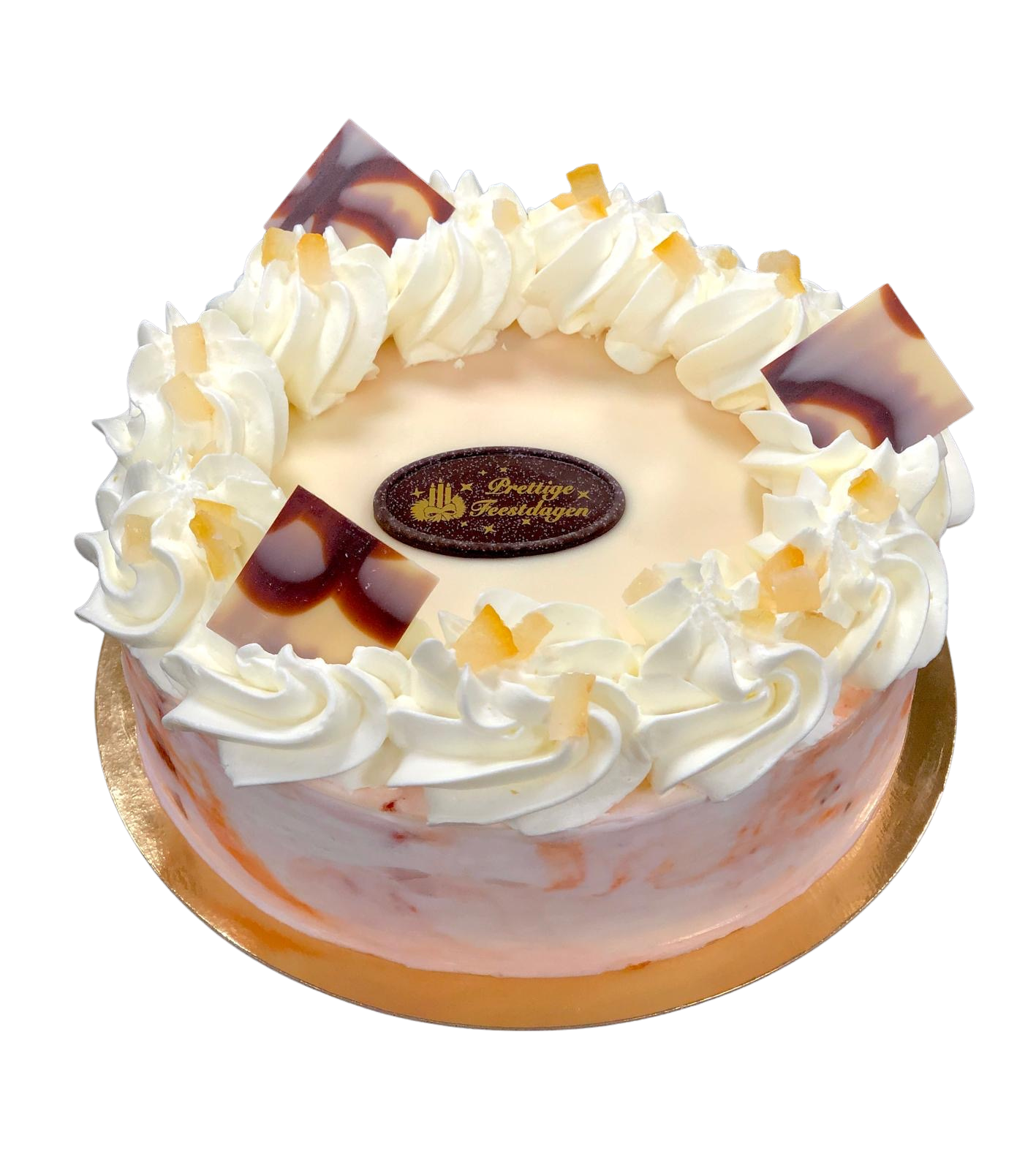 witte choco sinasappel perzik